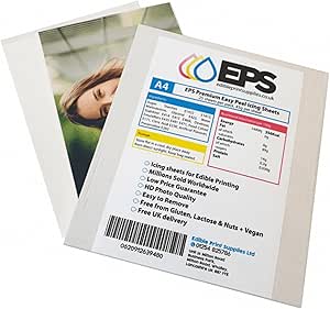 EPS Easy Peel A4 Premium Icing Sheets for Edible Printing - 25 Icing Sheets per Pack