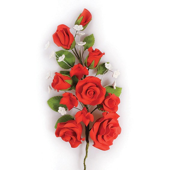 Red rose spray 170mm ref