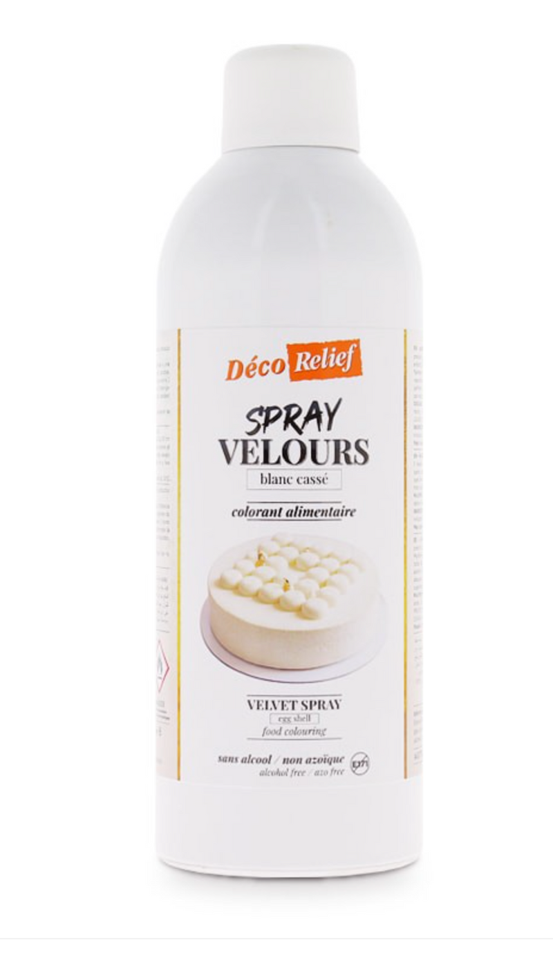 Deco Relief VELVET SPRAY  WHITE 400ml  - BEURRE DE CACAO  D40BC