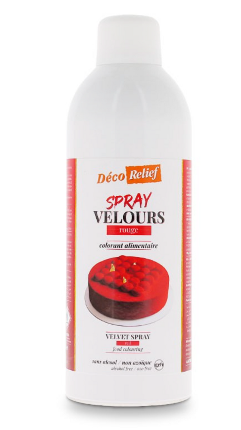 Deco Relief VELVET SPRAY RED  400ml - COCOA BUTTER  D40RG