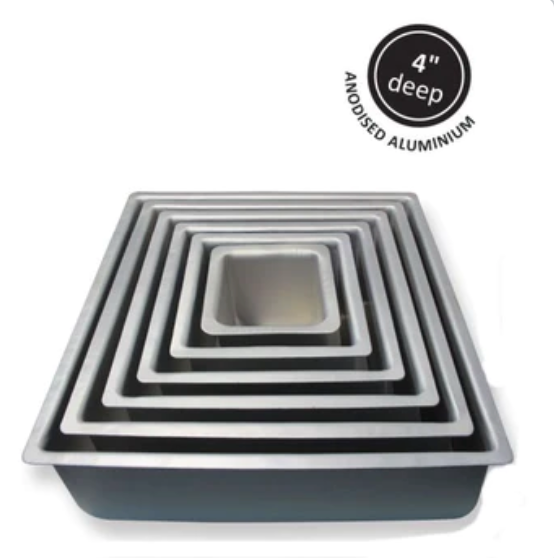 CAKE BAKING TIN- SQUARE- (PME) Solid Base CHOOSE A SIZE