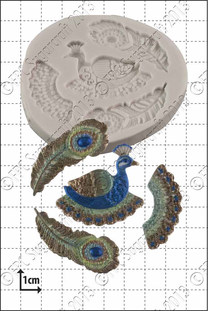 Filigree Peacock Silicone Mould BY FPC C149