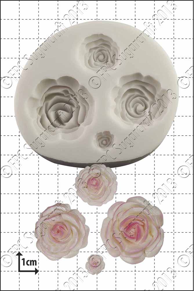 Multi Rose Silicone Mould BY FPC B022