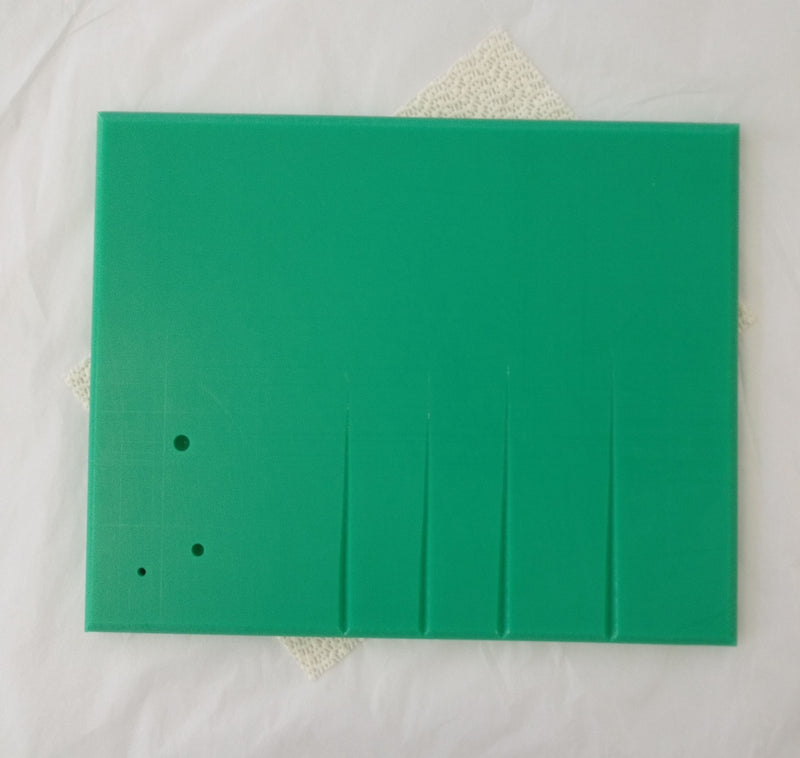 Non Stick White  board with  Veiner /grooves and mexican hat holes (grooved board) 10 x 8 x 1/2"  inch (250x200x12 mm)