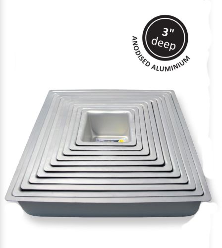 CAKE BAKING TIN- SQUARE- (PME) Solid Base CHOOSE A SIZE